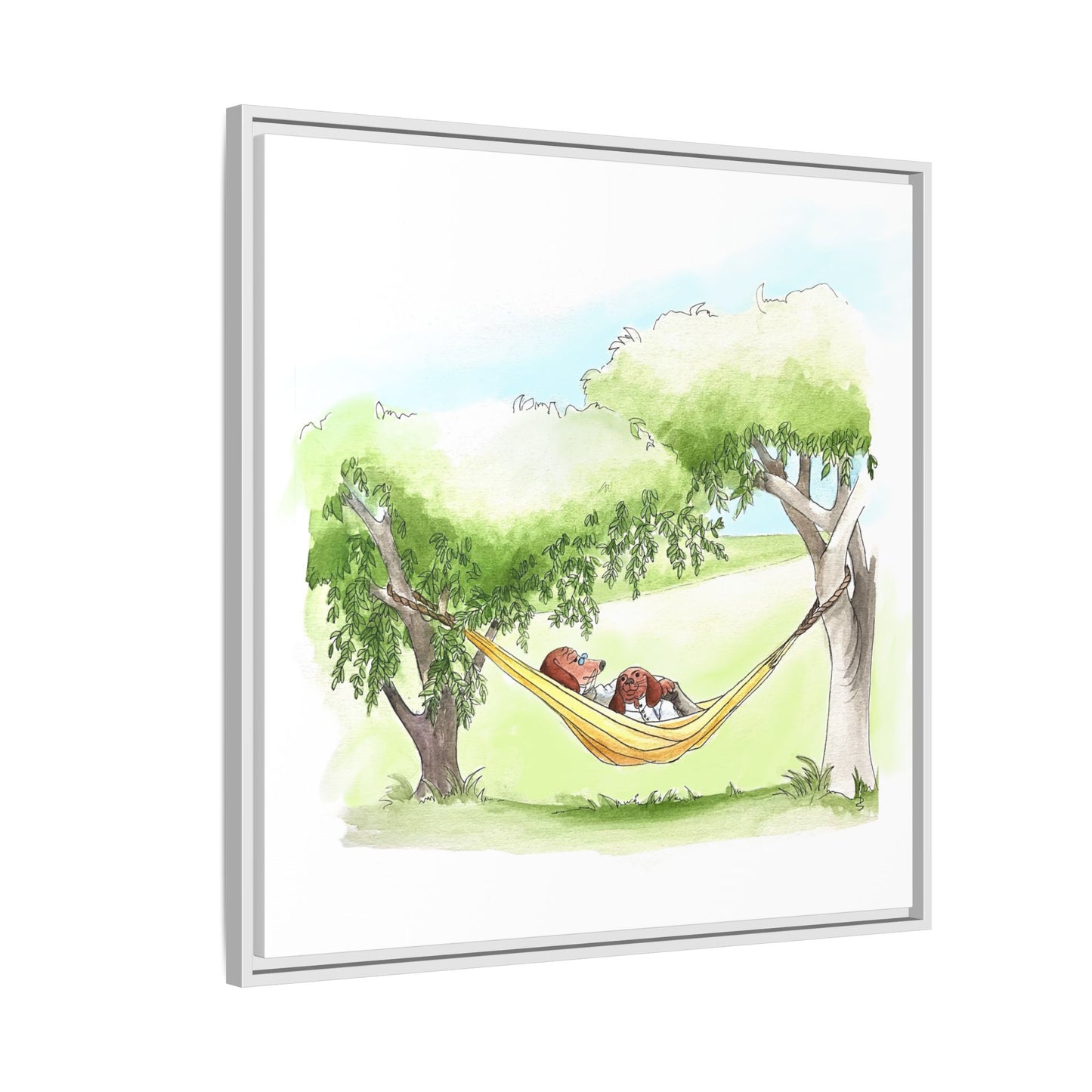 Dogi Fun Matte Canvas Framed