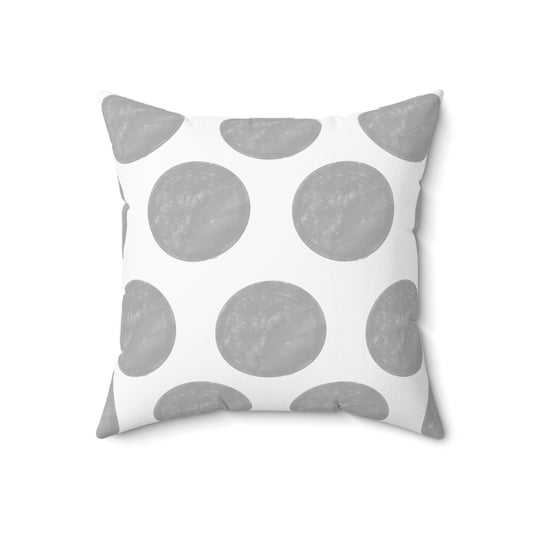 Polka Dot Palette Polyester Square Pillow gray