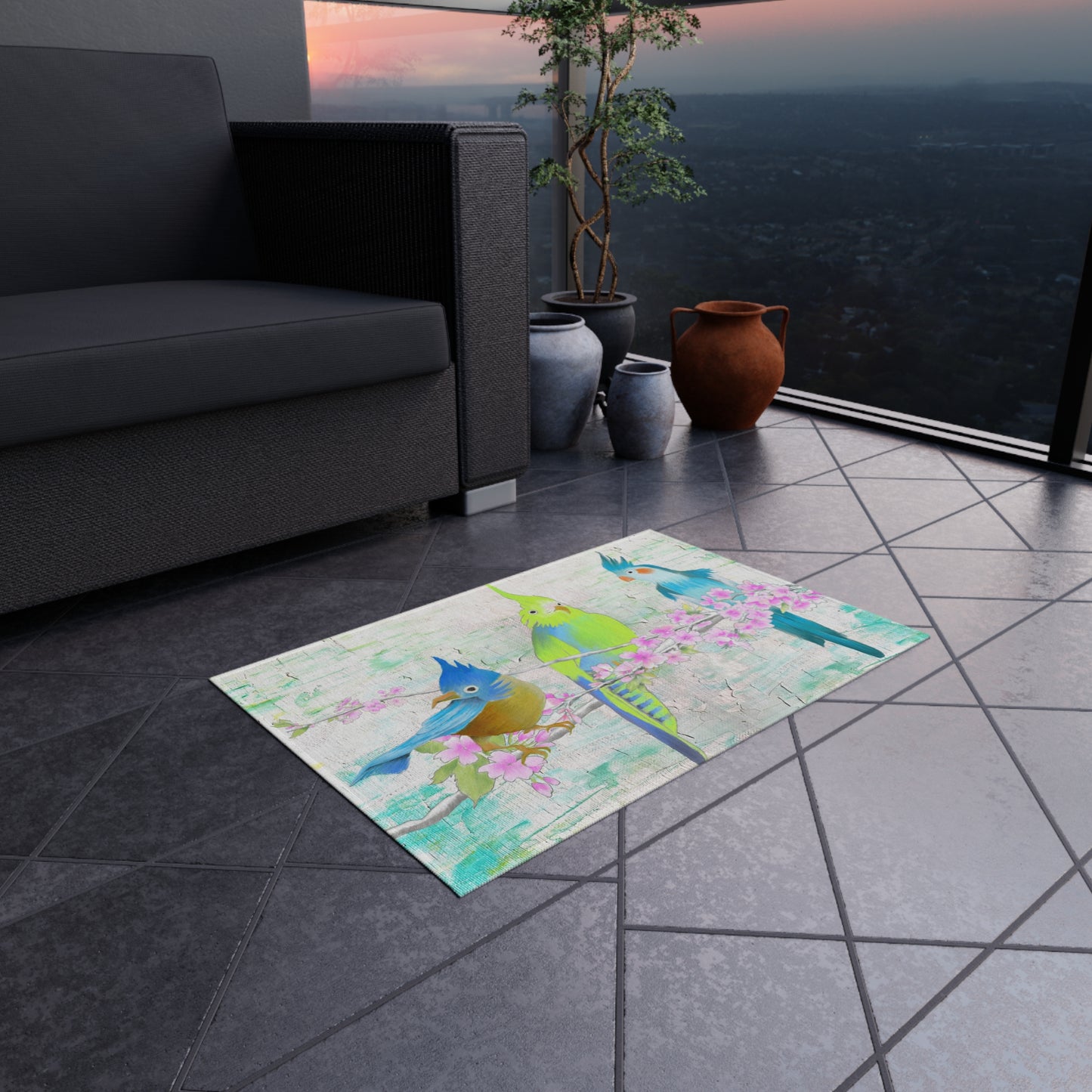 Cherry Chirp Indoor/Outdoor Rug