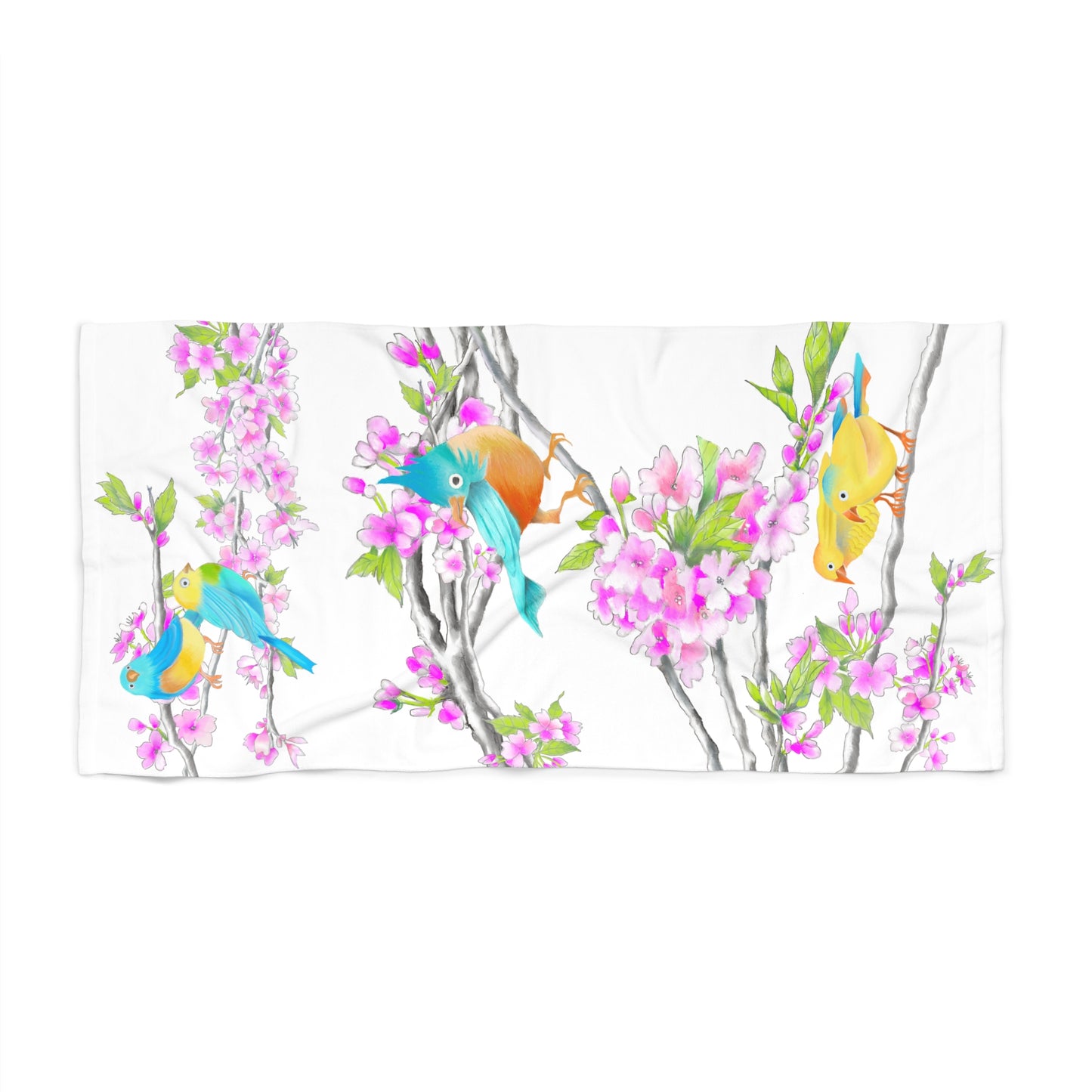Bath Towels Cherry Chirp