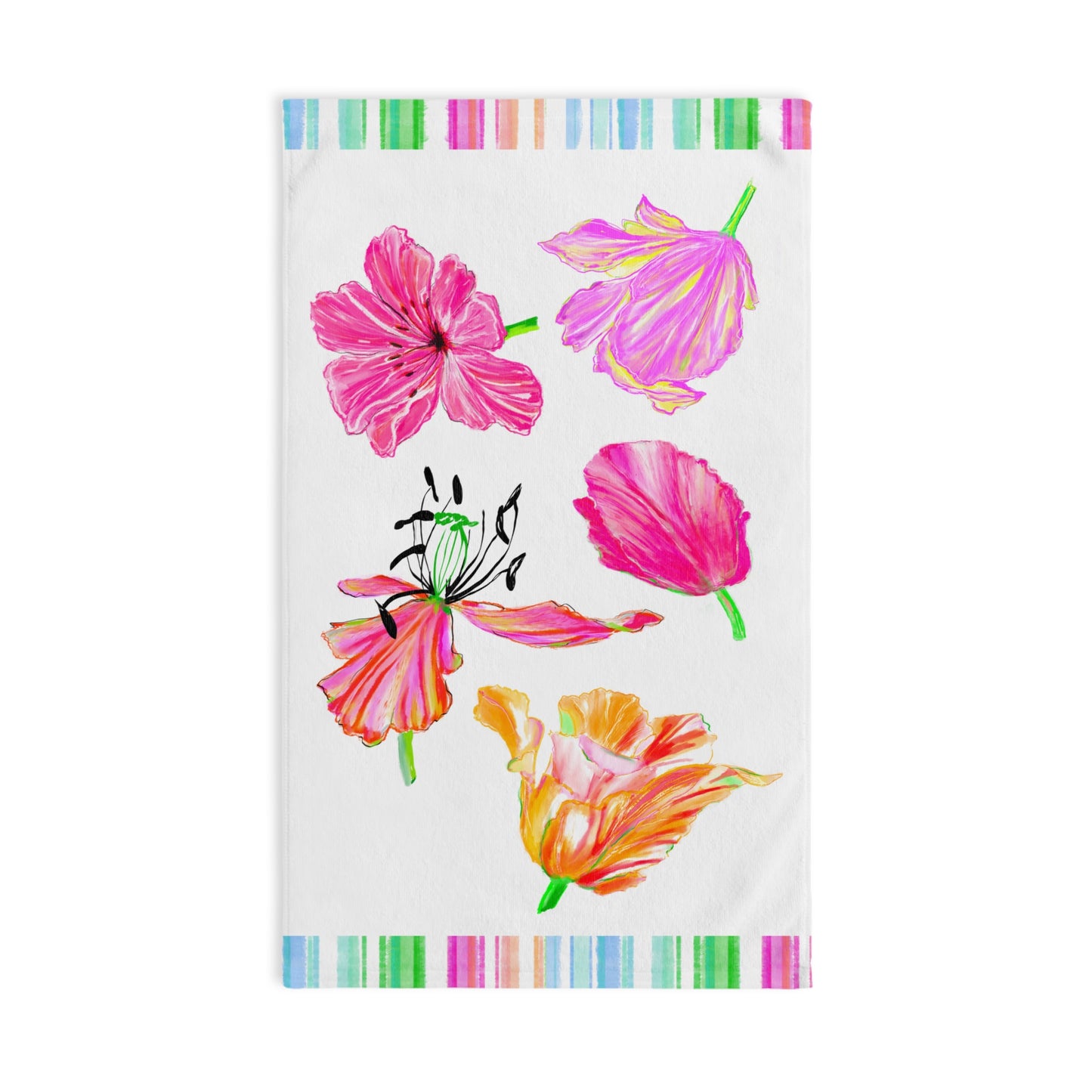 Dancing Tulips Hand Towel Multi-color