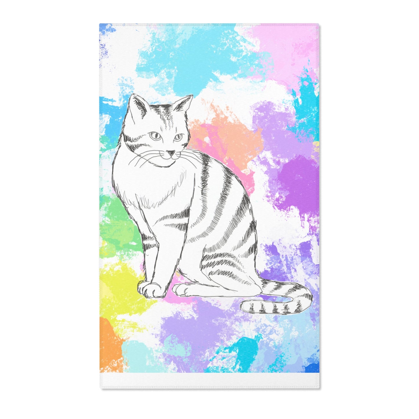 Kitty Fun Vertical Indoor Area Rugs