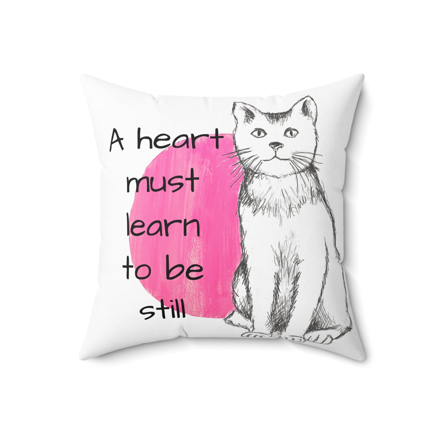 Colorful Cats & Dogs Polyester Square Pillow A heart must...