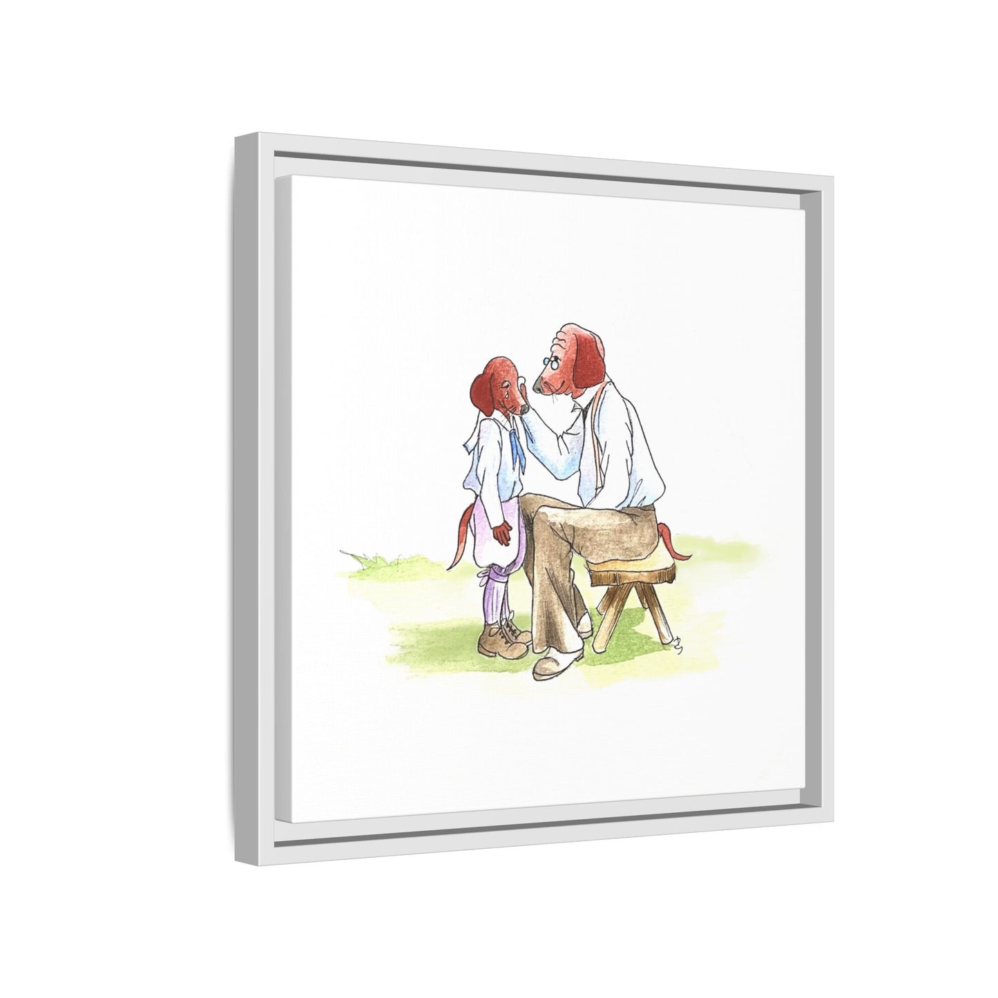 Dogi Fun Matte Canvas Framed