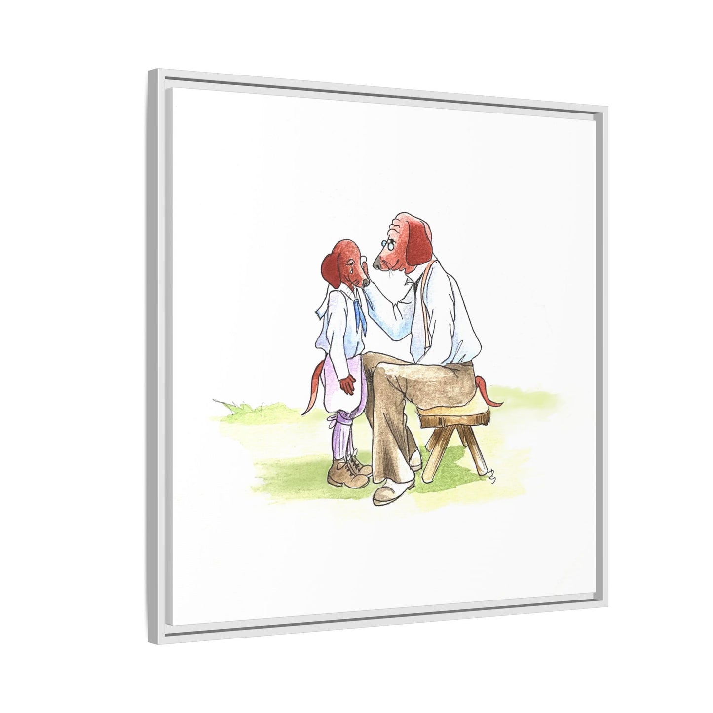 Dogi Fun Matte Canvas Framed