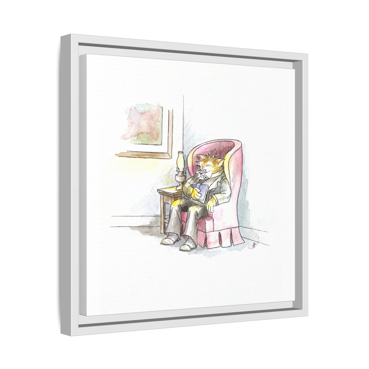 Kitty Fun Matte Canvas Framed