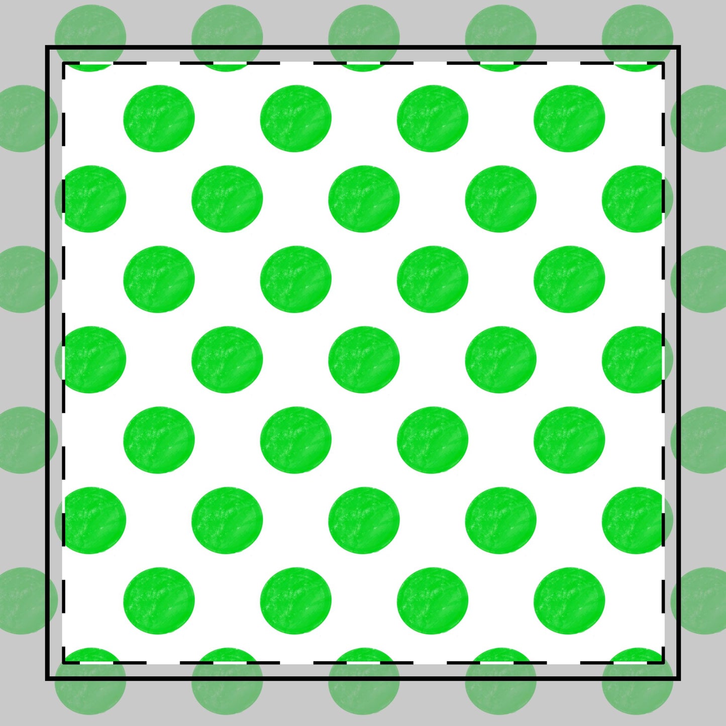 Polka Dot Poly Twill Napkin, Grass Green, Bright White Fabric Background