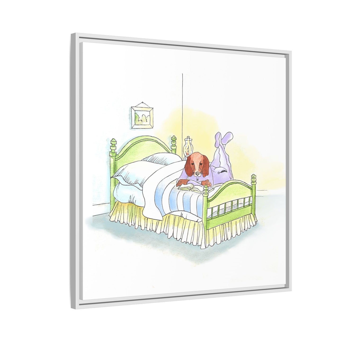 Dogi Fun Matte Canvas Framed