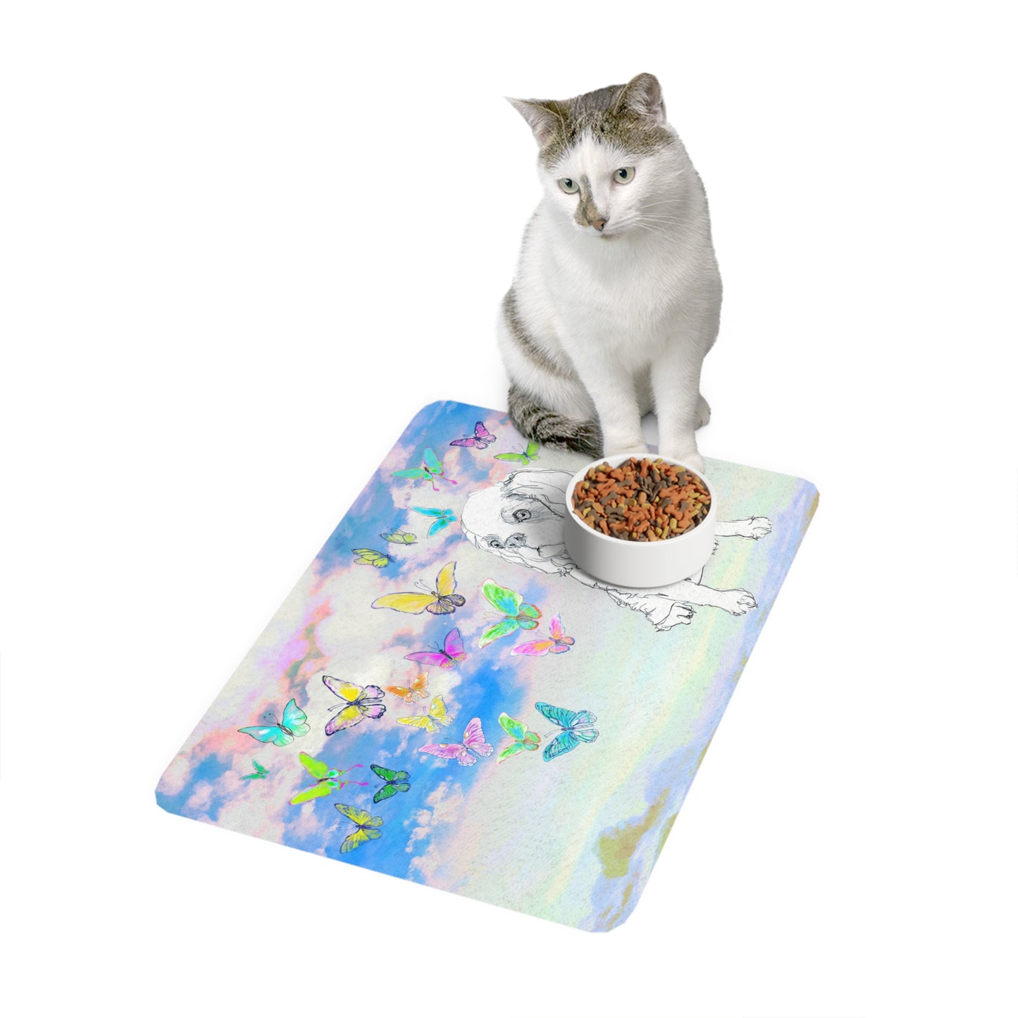 Dogi Butterfly Flutter Pet Food Mat Cocker Spaniel