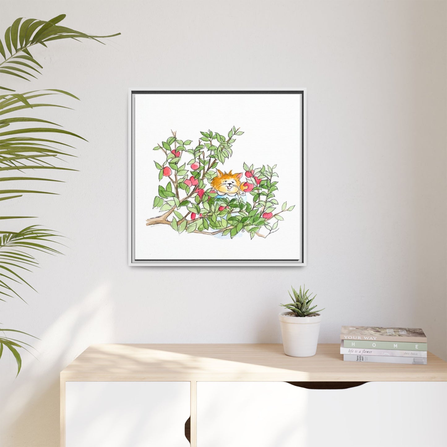 Kitty Fun Matte Canvas Framed