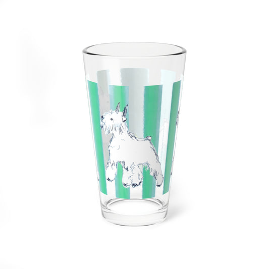 Dogi Fun Pint Glass, 16oz Schnauzer