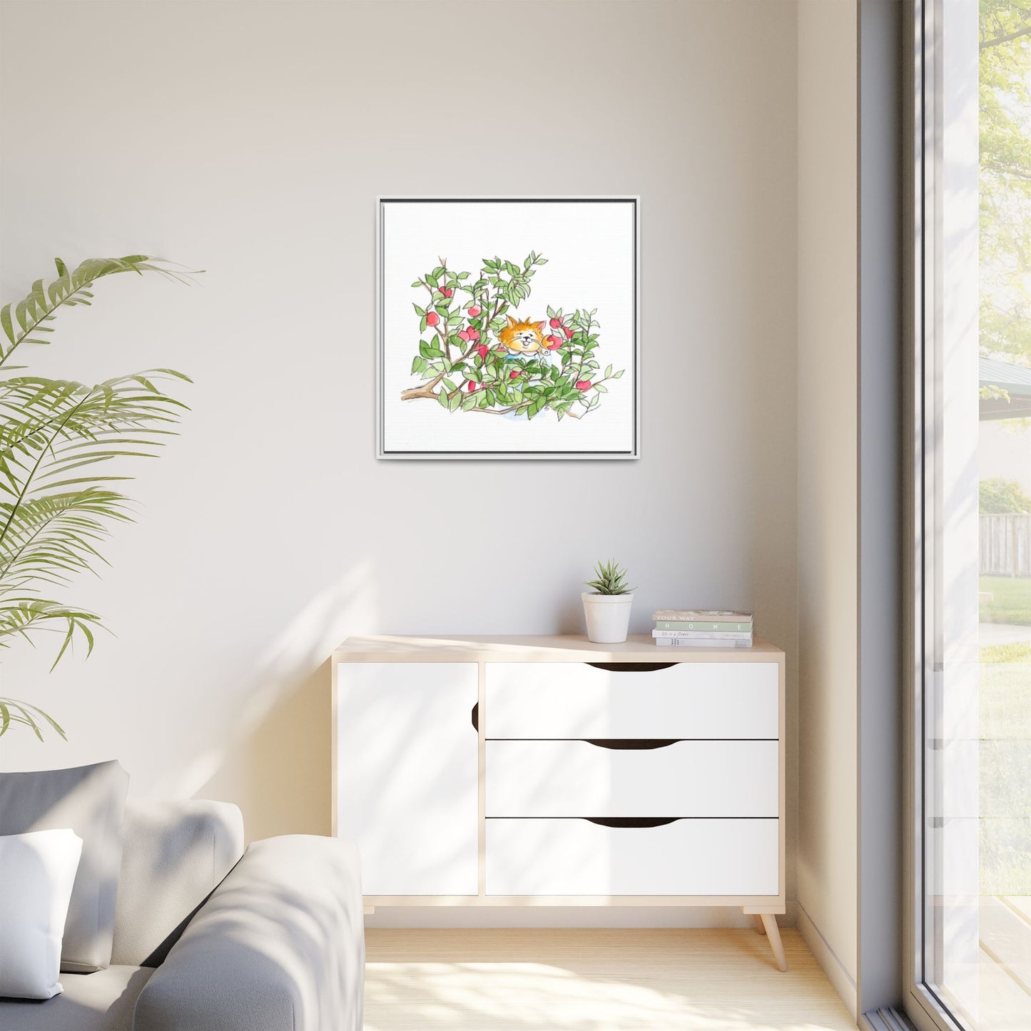 Kitty Fun Matte Canvas Framed