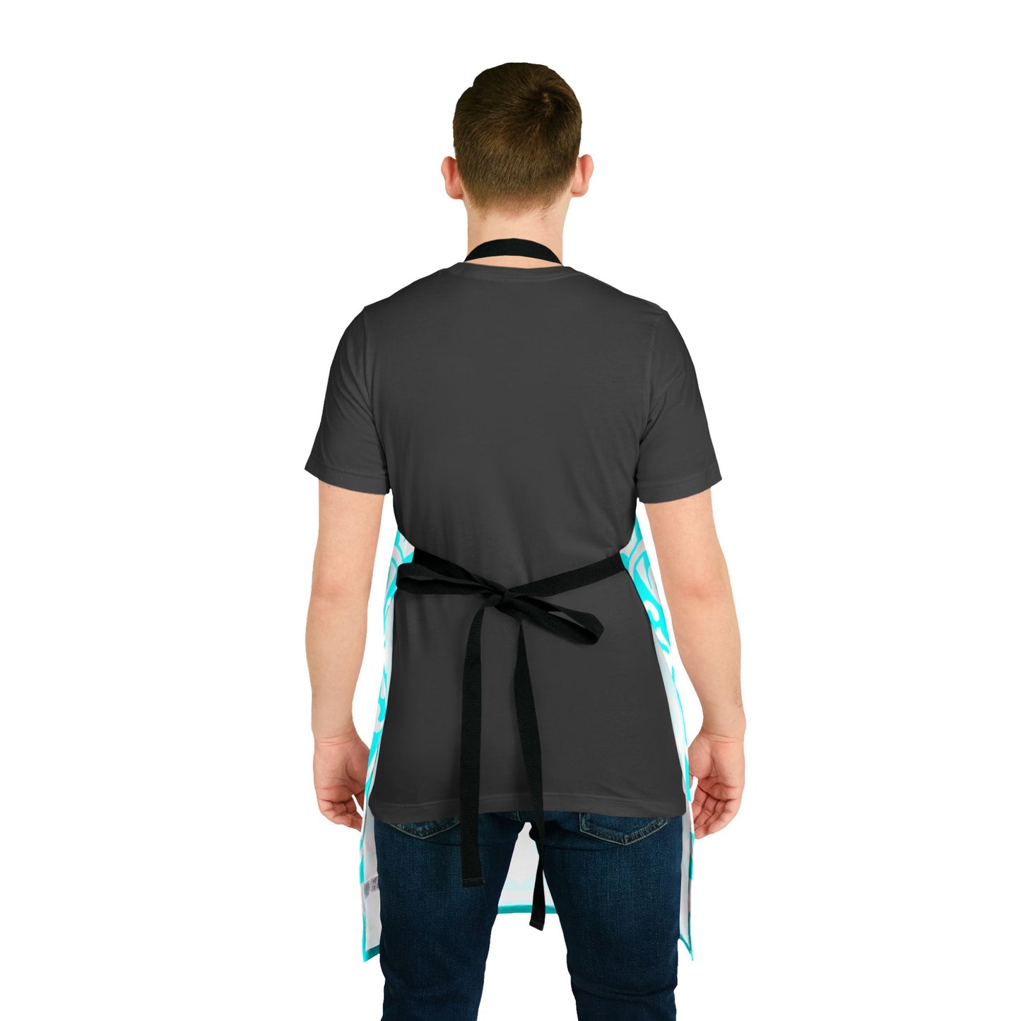 Scrollwork Apron Aqua