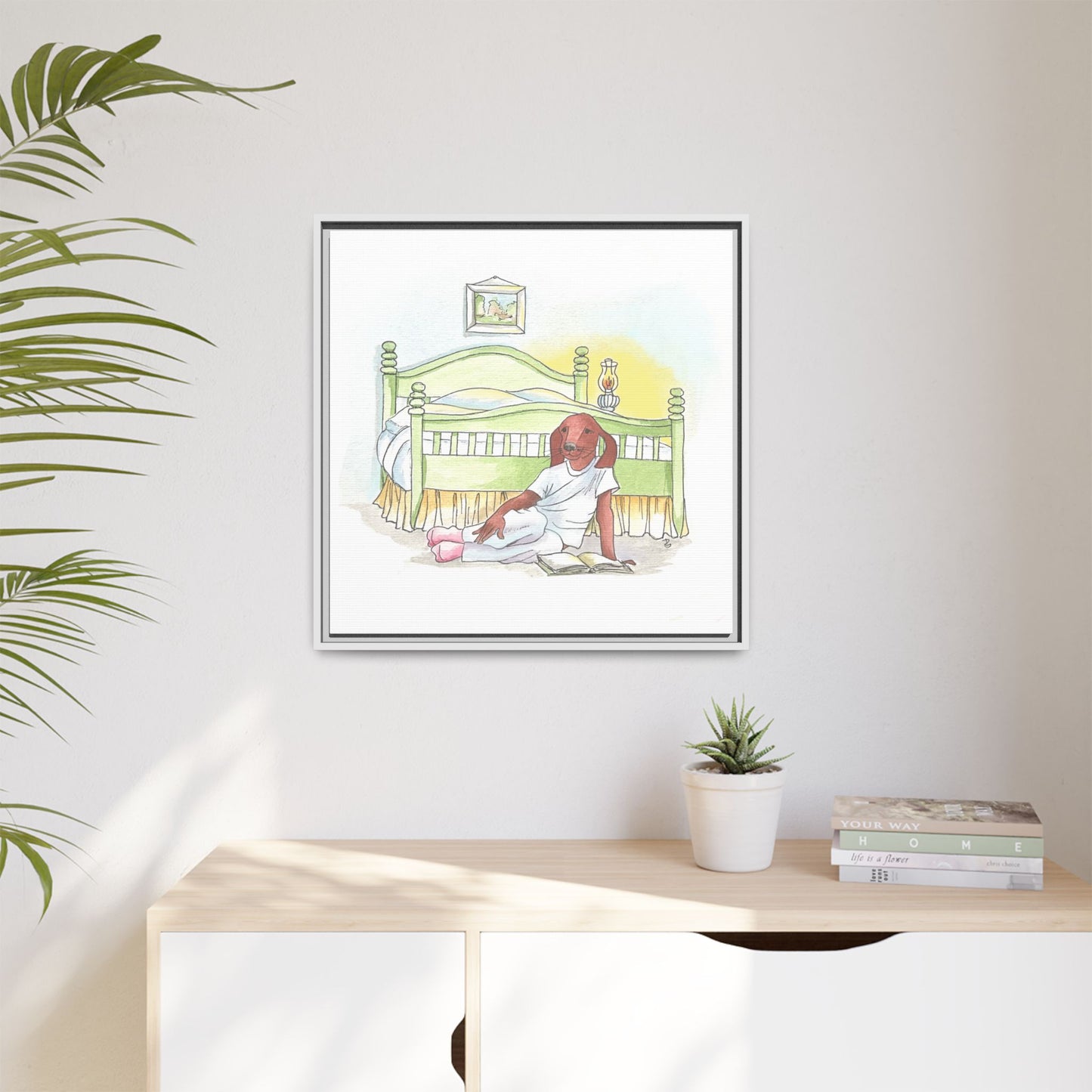 Dogi Fun Matte Canvas Framed