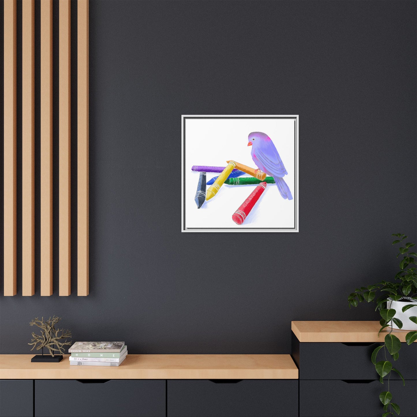 Jolly Birds Matte Canvas Framed