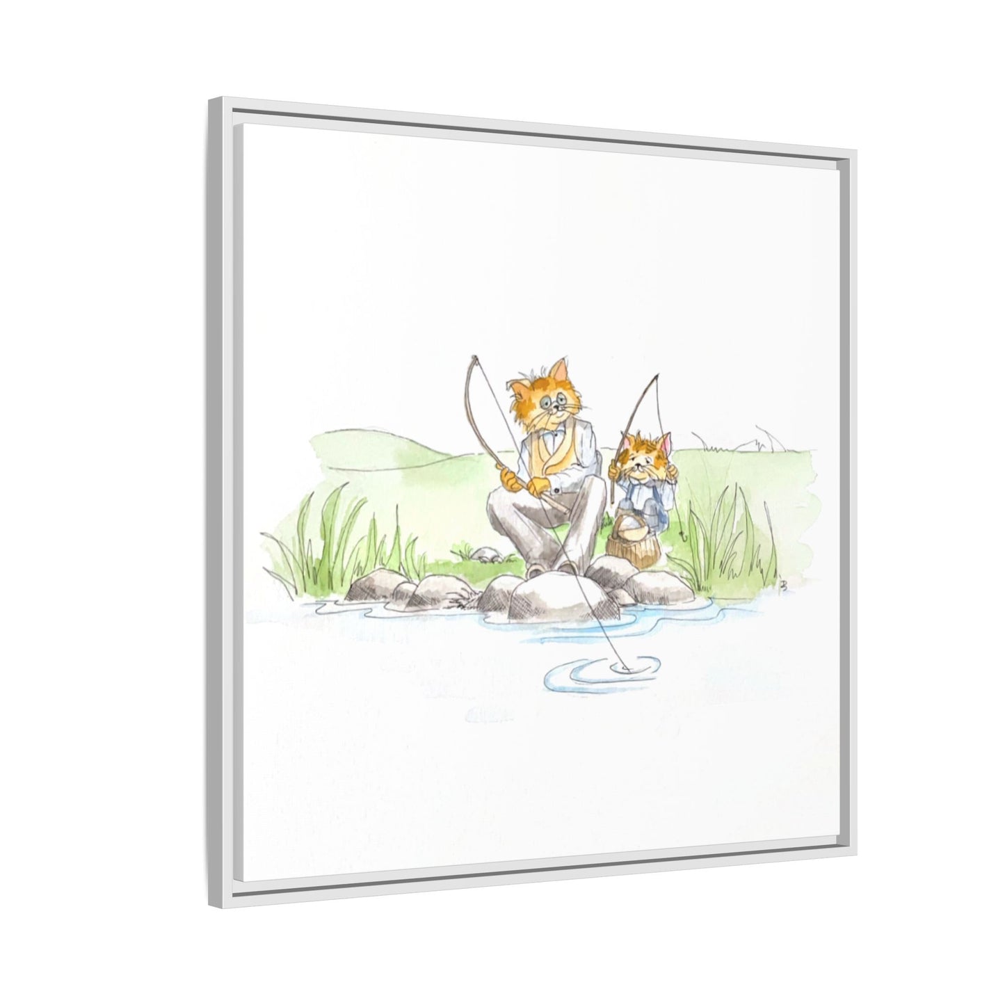 Kitty Fun Matte Canvas Framed