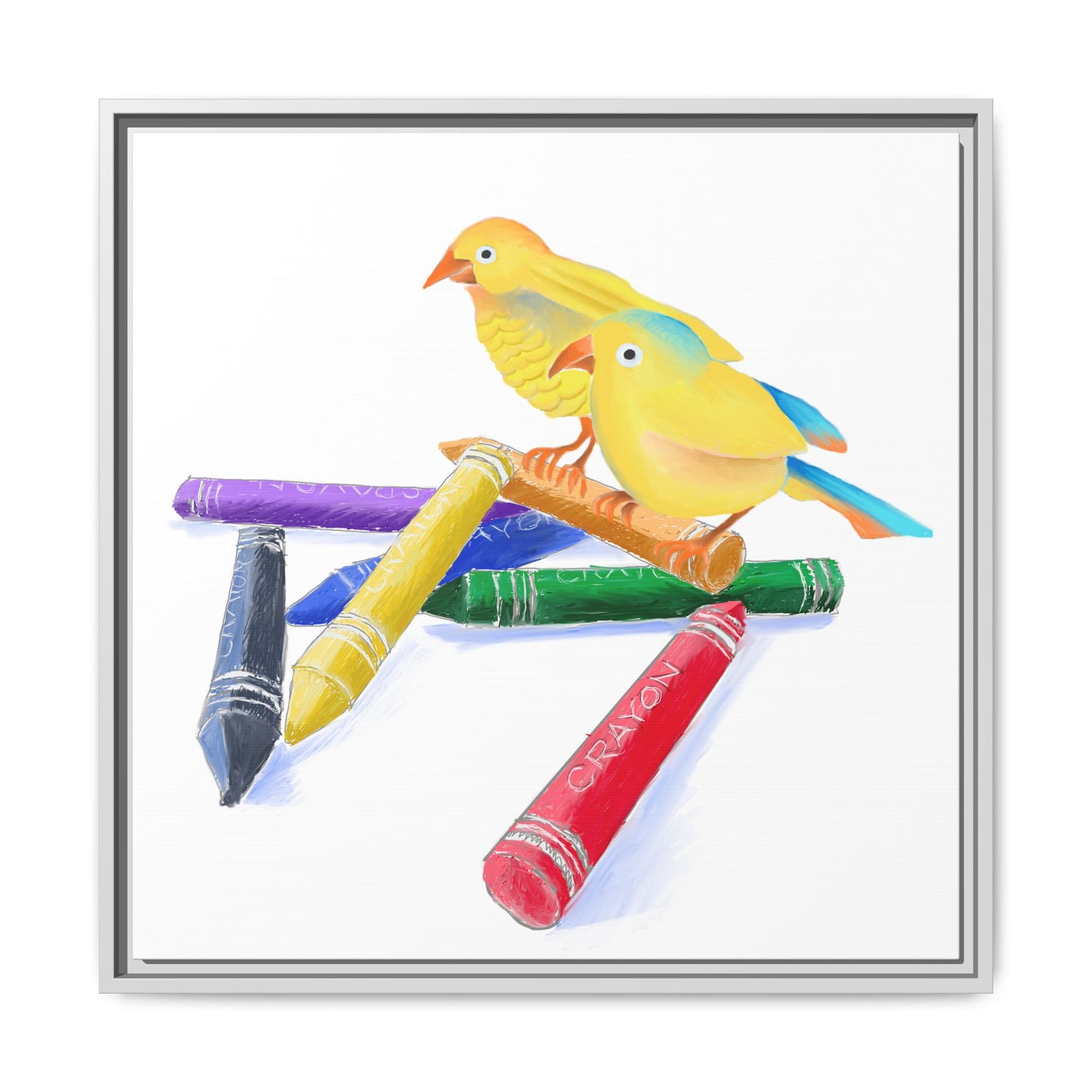 Jolly Birds Matte Canvas Framed