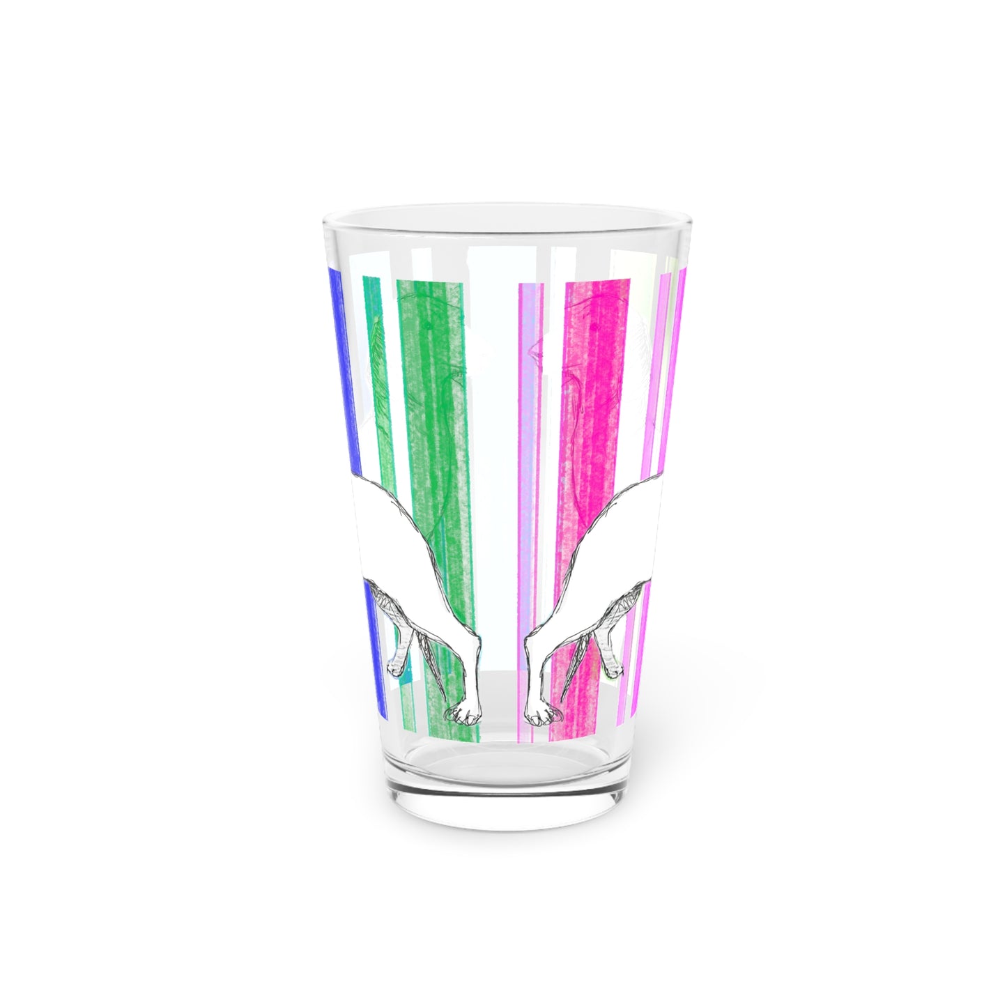 Dogi Fun Pint Glass, 16oz Dachshund