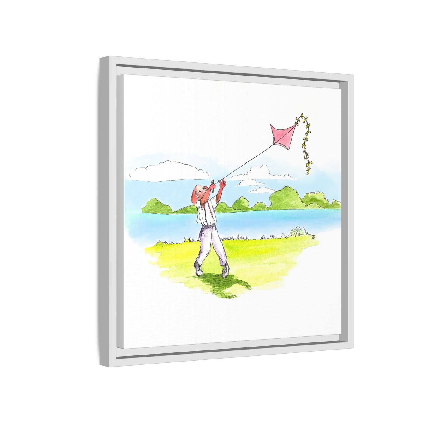 Dogi Fun Matte Canvas Framed