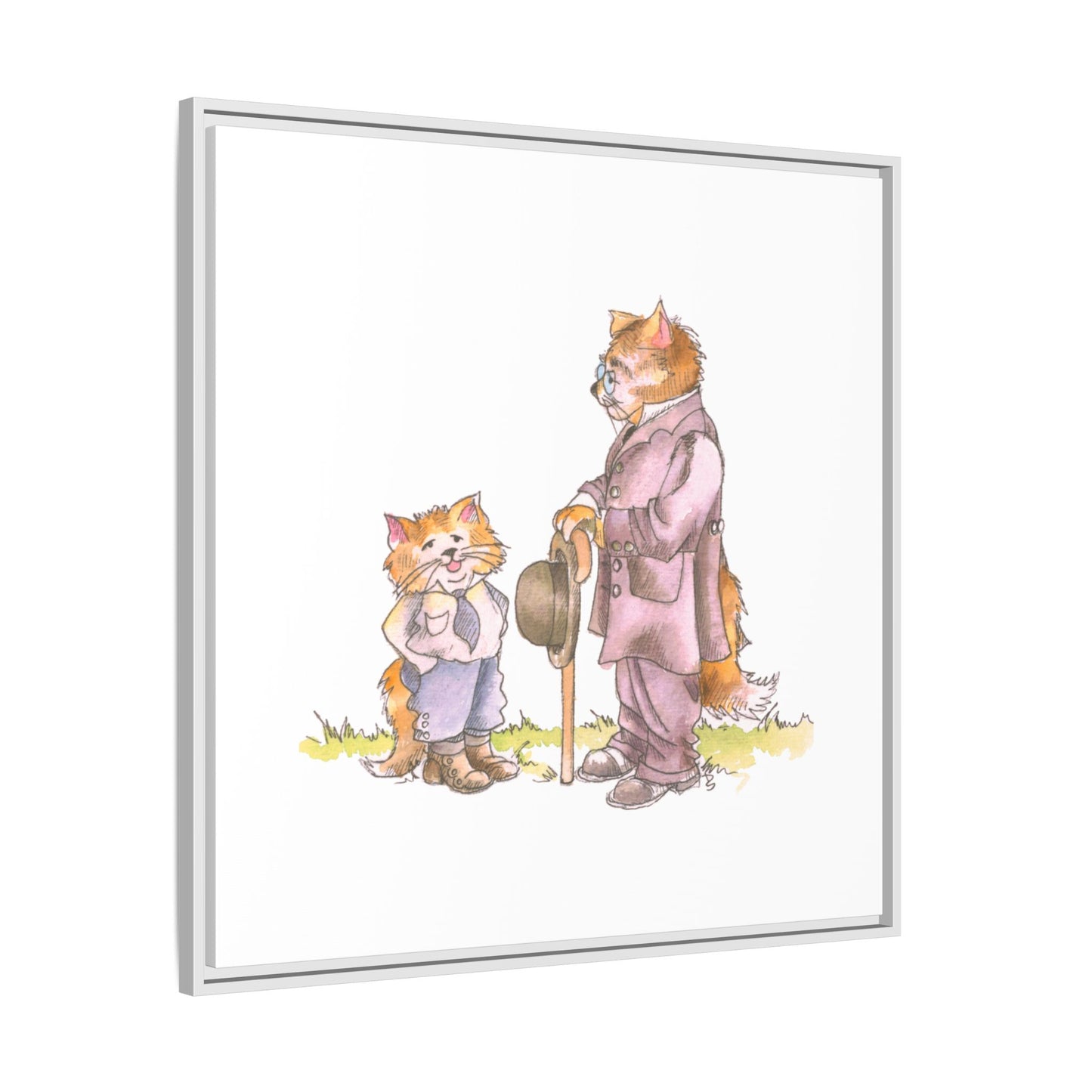 Kitty Fun Matte Canvas Framed