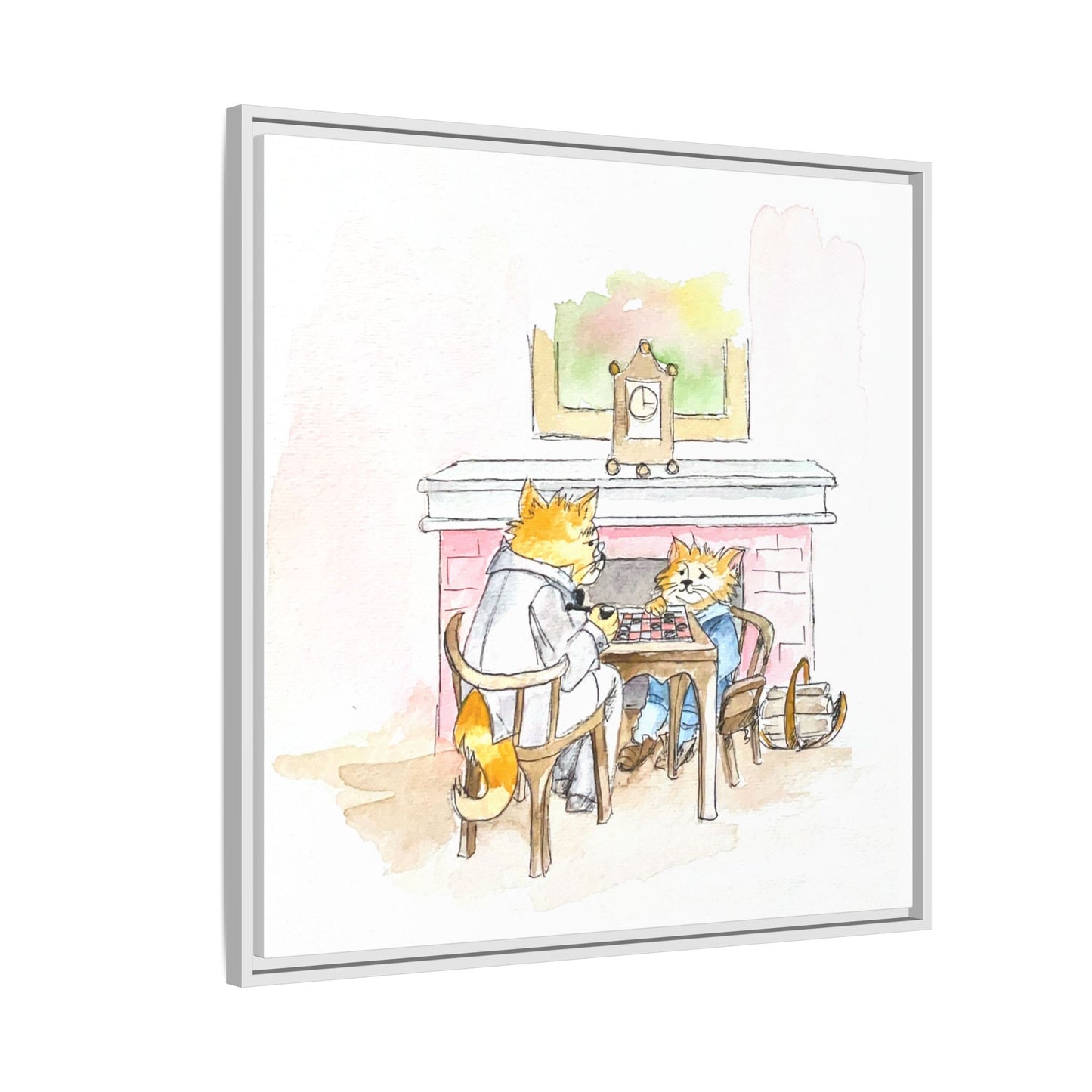 Kitty Fun Matte Canvas Framed