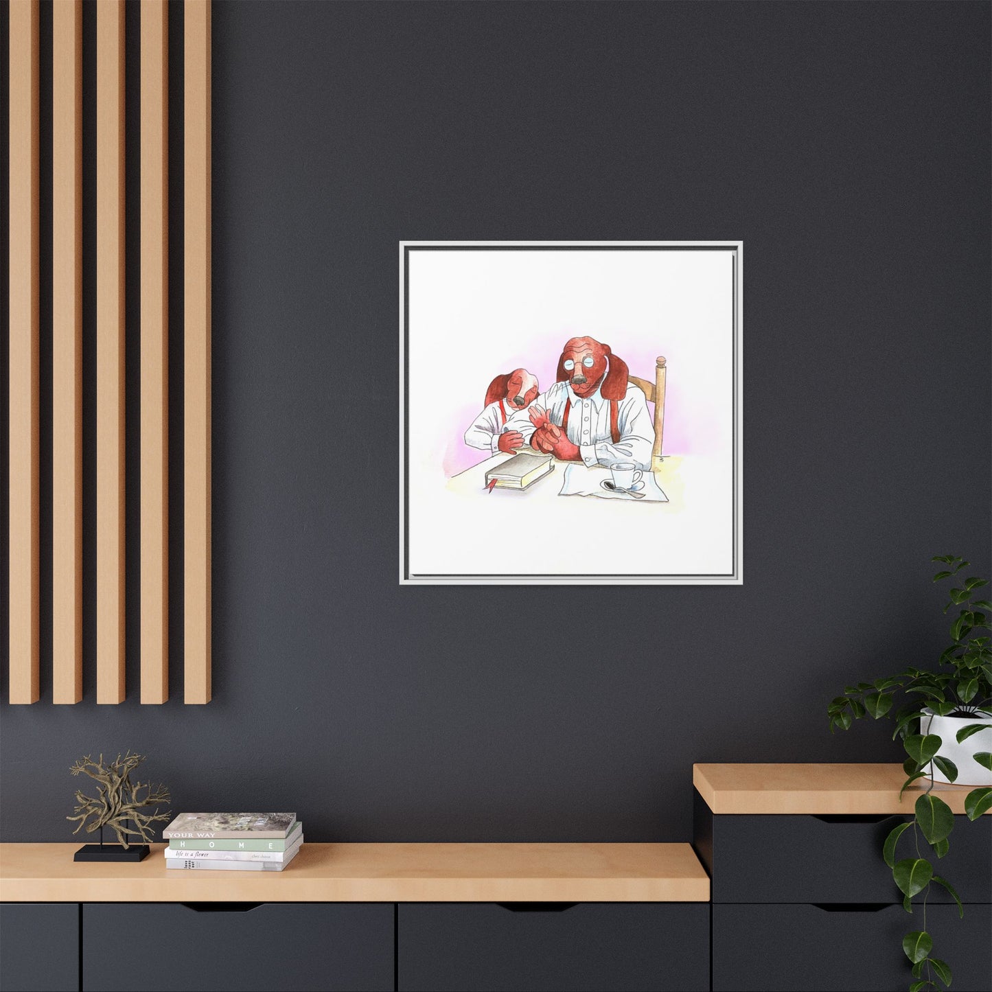 Dogi Fun Matte Canvas Framed