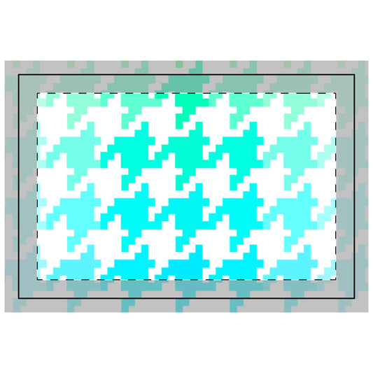 Houndstooth Fun In Aqua and Blue Poly Quilted Placemat