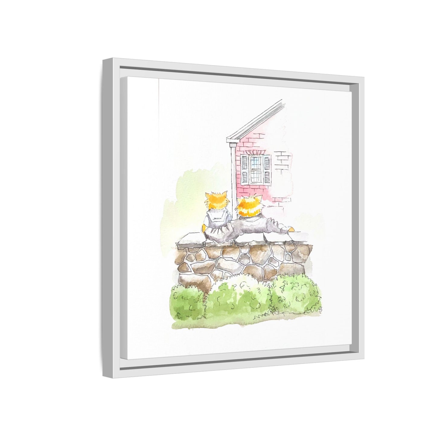 Kitty Fun Matte Canvas Framed