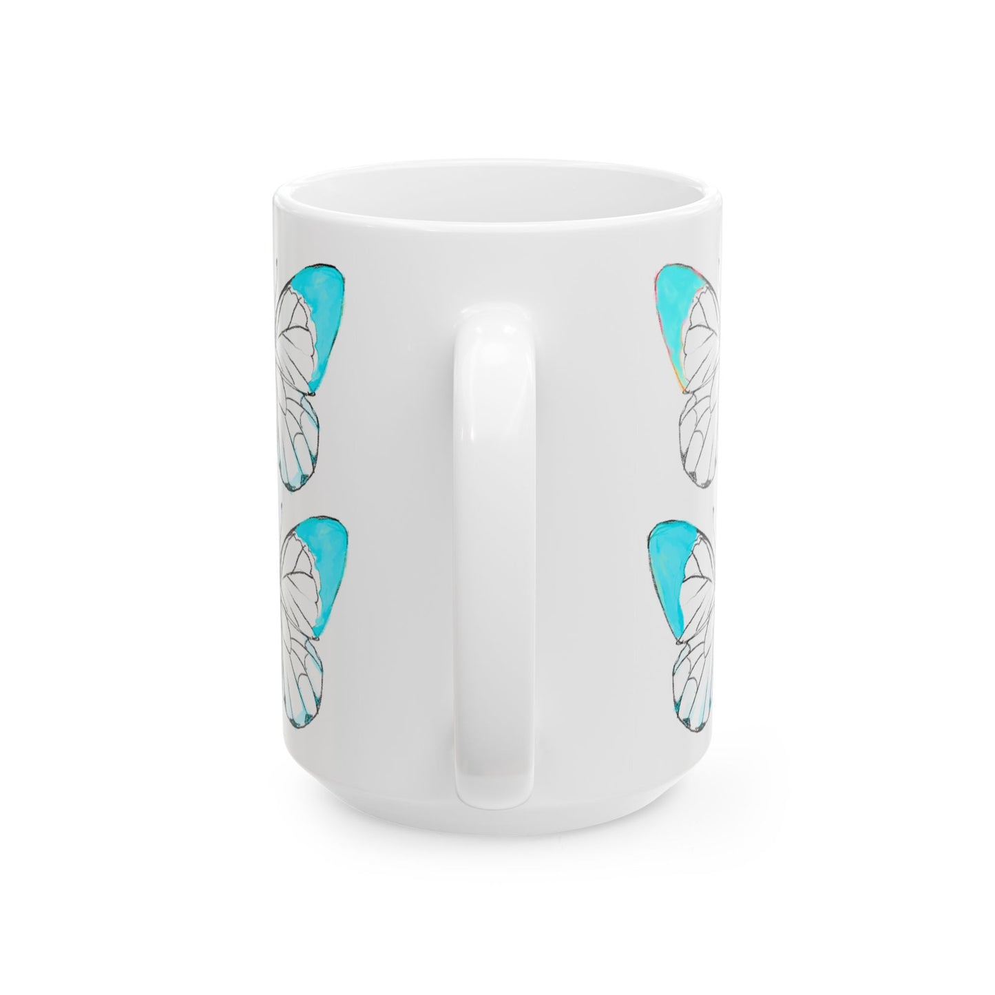 Chroma Ceramic Mug, (11oz, 15oz) Aqua