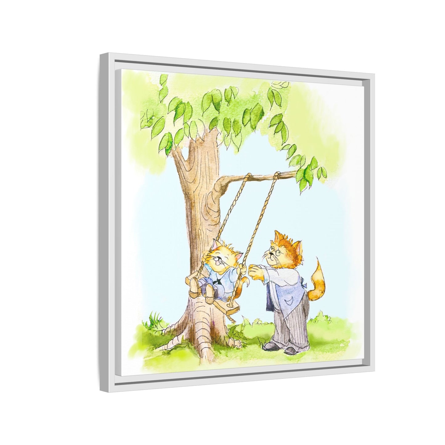 Kitty Fun Matte Canvas Framed