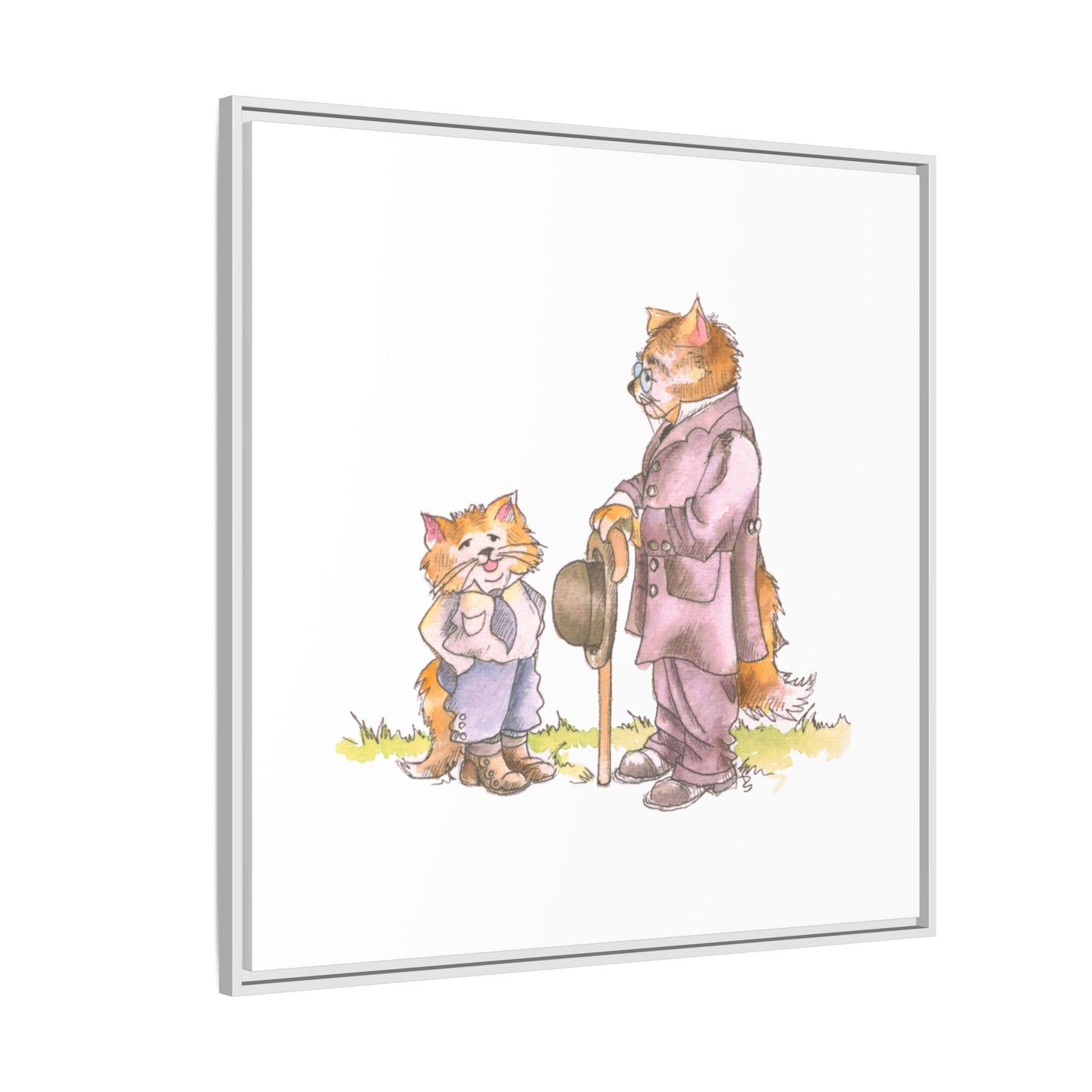 Kitty Fun Matte Canvas Framed