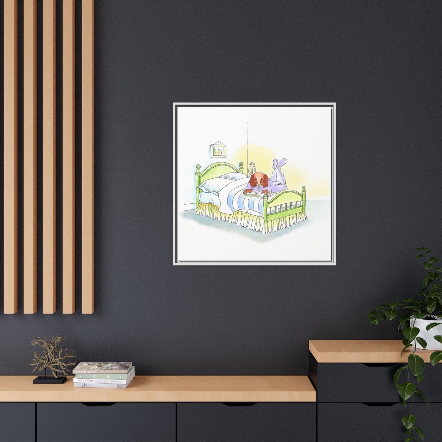 Dogi Fun Matte Canvas Framed