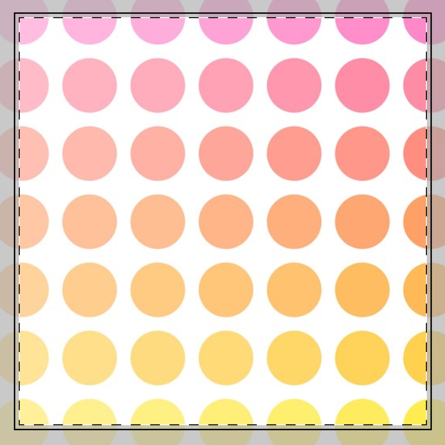Polka Dot Joy Cotton Twill Napkin In Shades of Pink and Orange, Creamy White Fabric Background