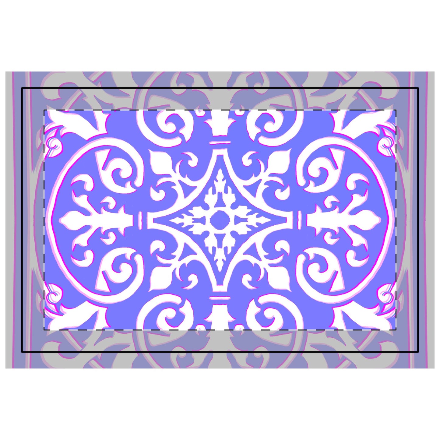 Quilted Placemat Hand-Drawn Classic