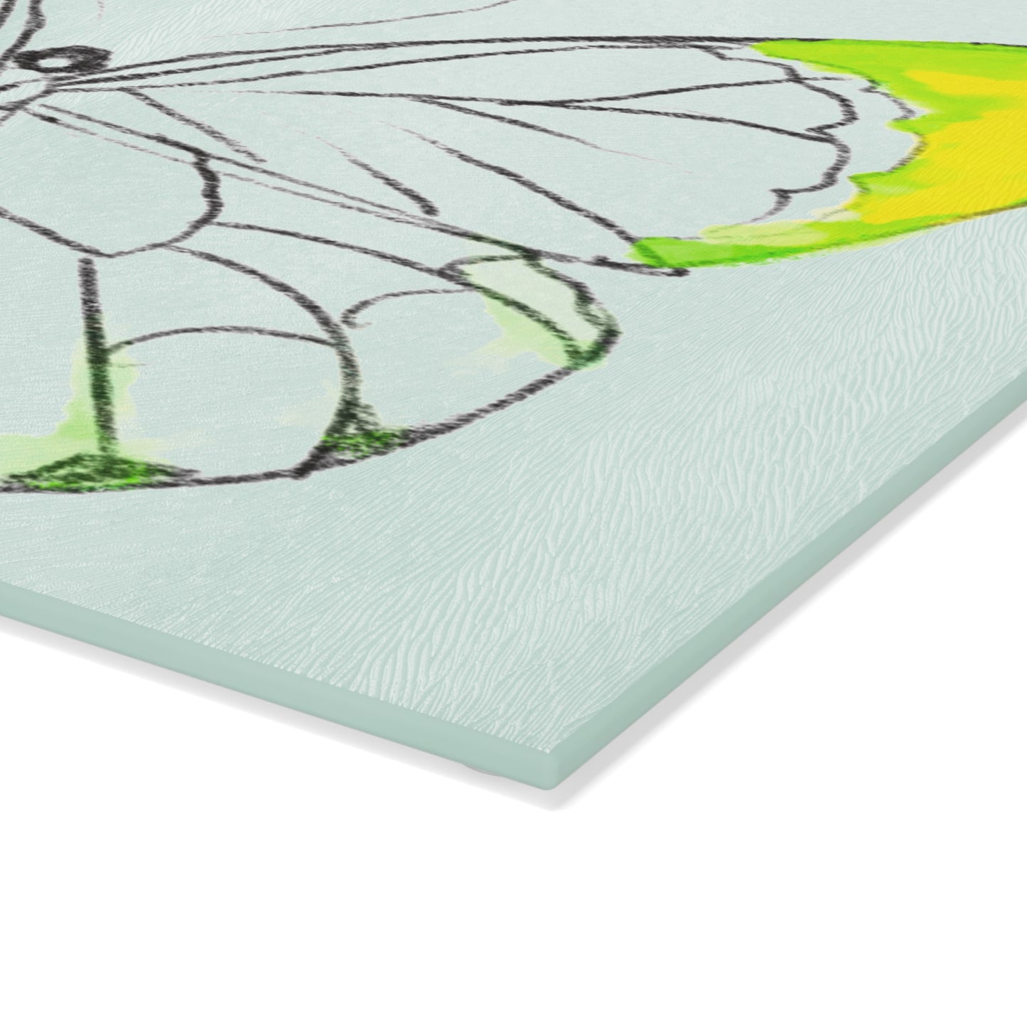 Chroma Glass Cutting Board Yellow Green