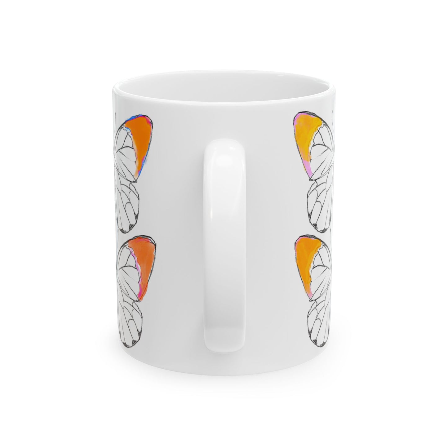 Chroma Ceramic Mug, (11oz, 15oz) Orange