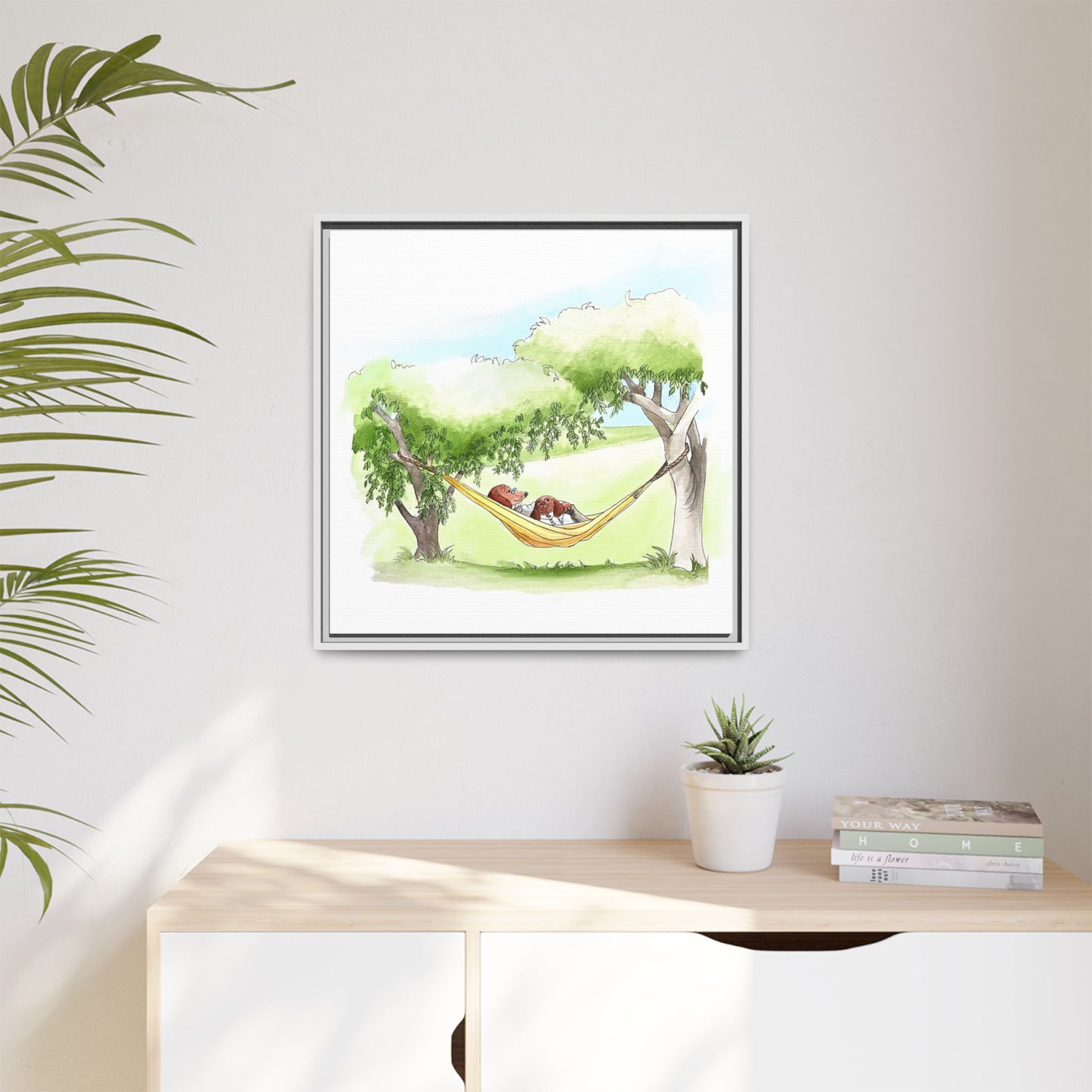 Dogi Fun Matte Canvas Framed