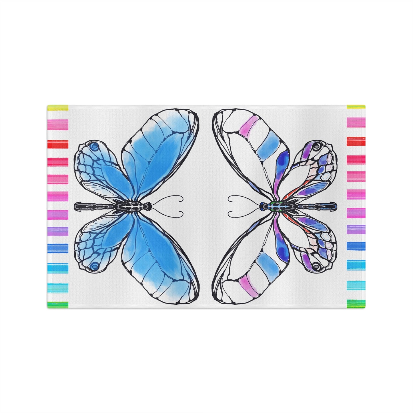 Flutterstripe Microfiber Tea Towel