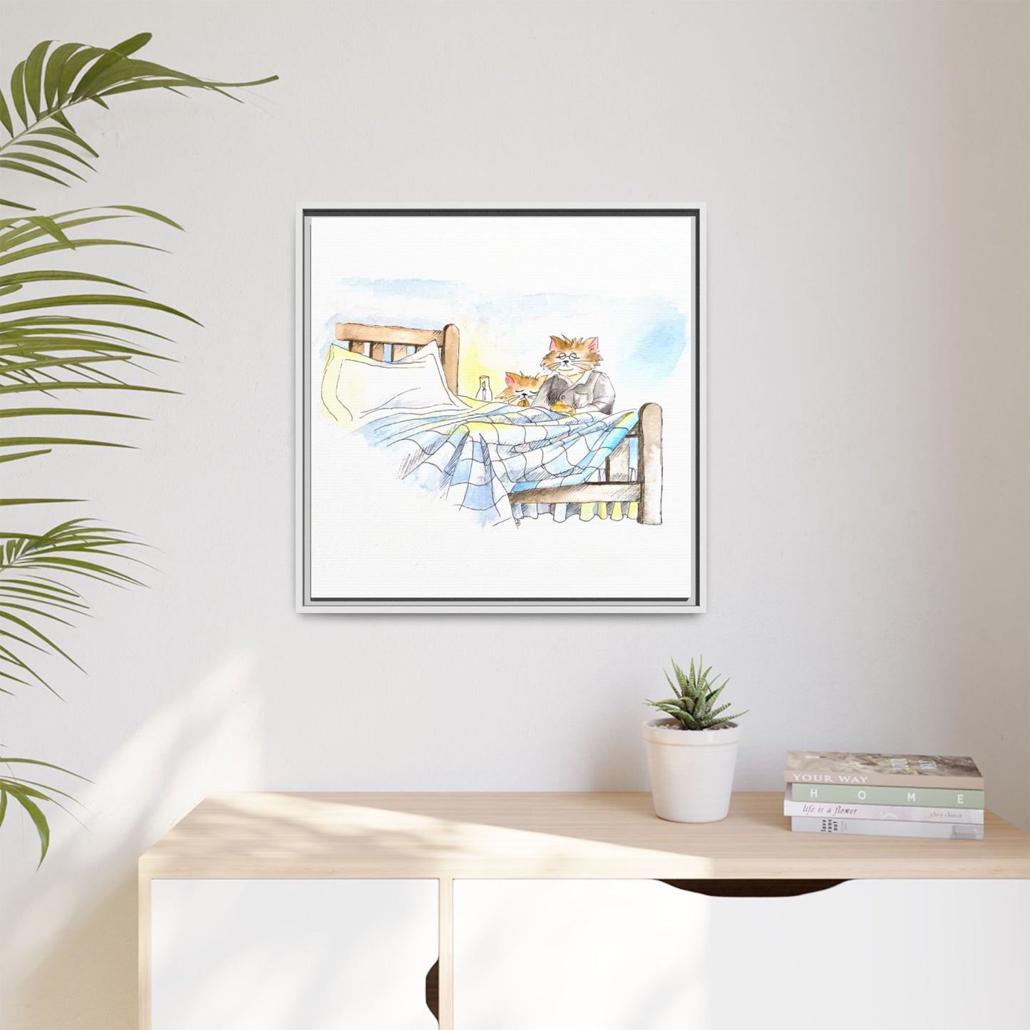 Kitty Fun Matte Canvas Framed