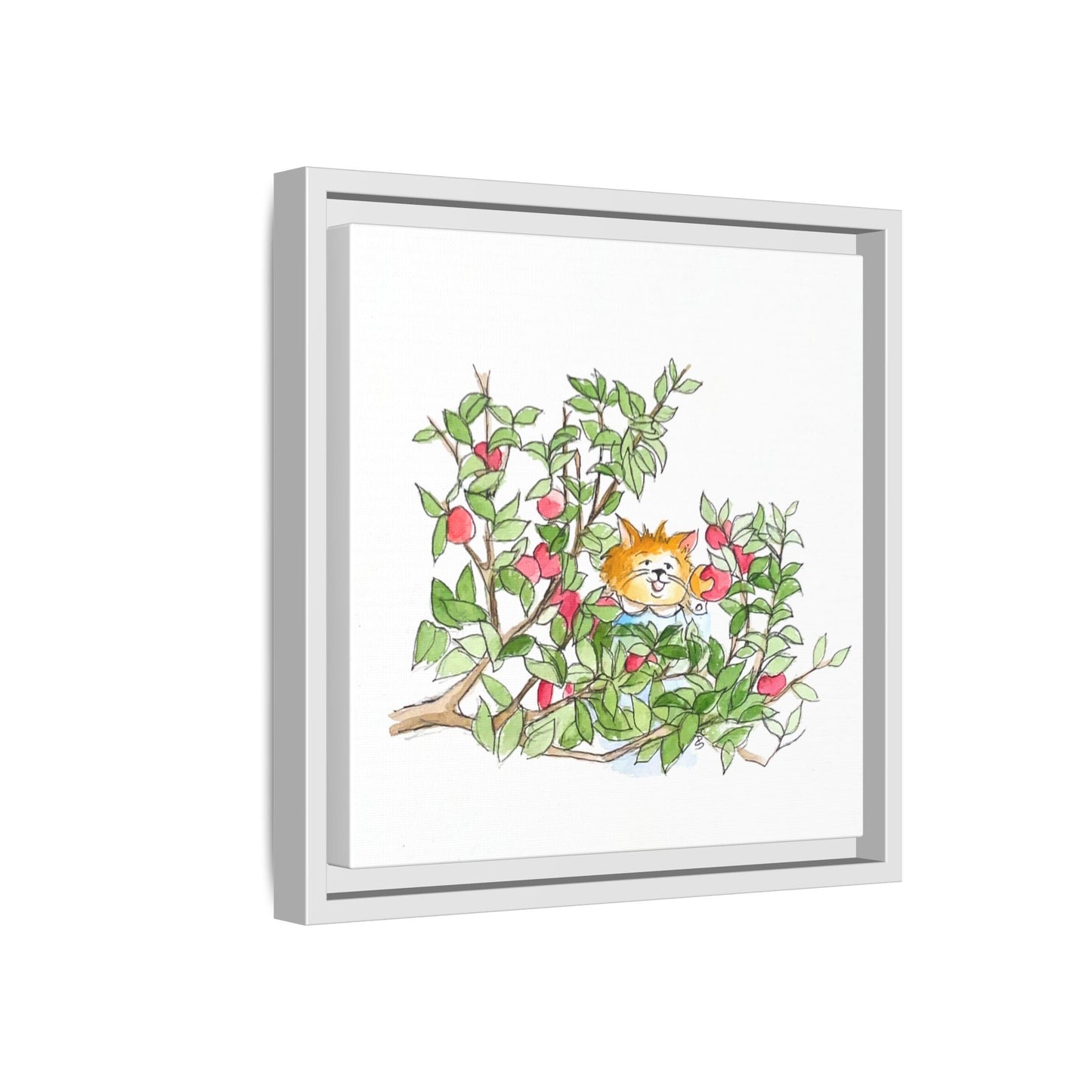 Kitty Fun Matte Canvas Framed