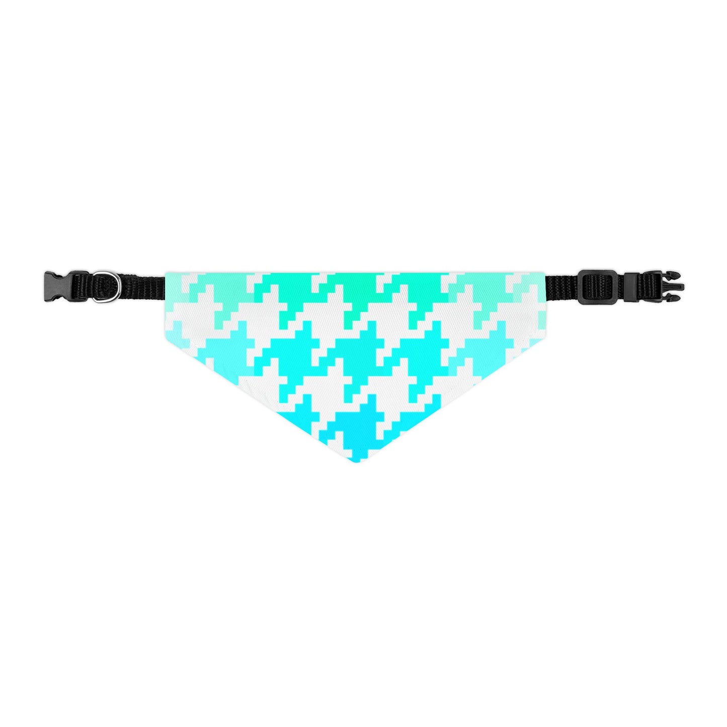 Pet Bandana Aqua Houndstooth Fun