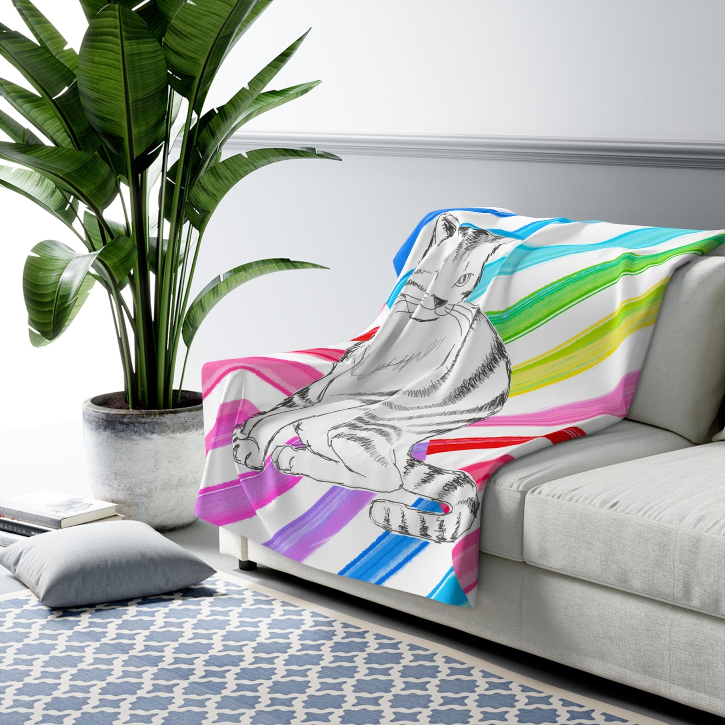 Blankets Sherpa Fleece Stripe & Pounce