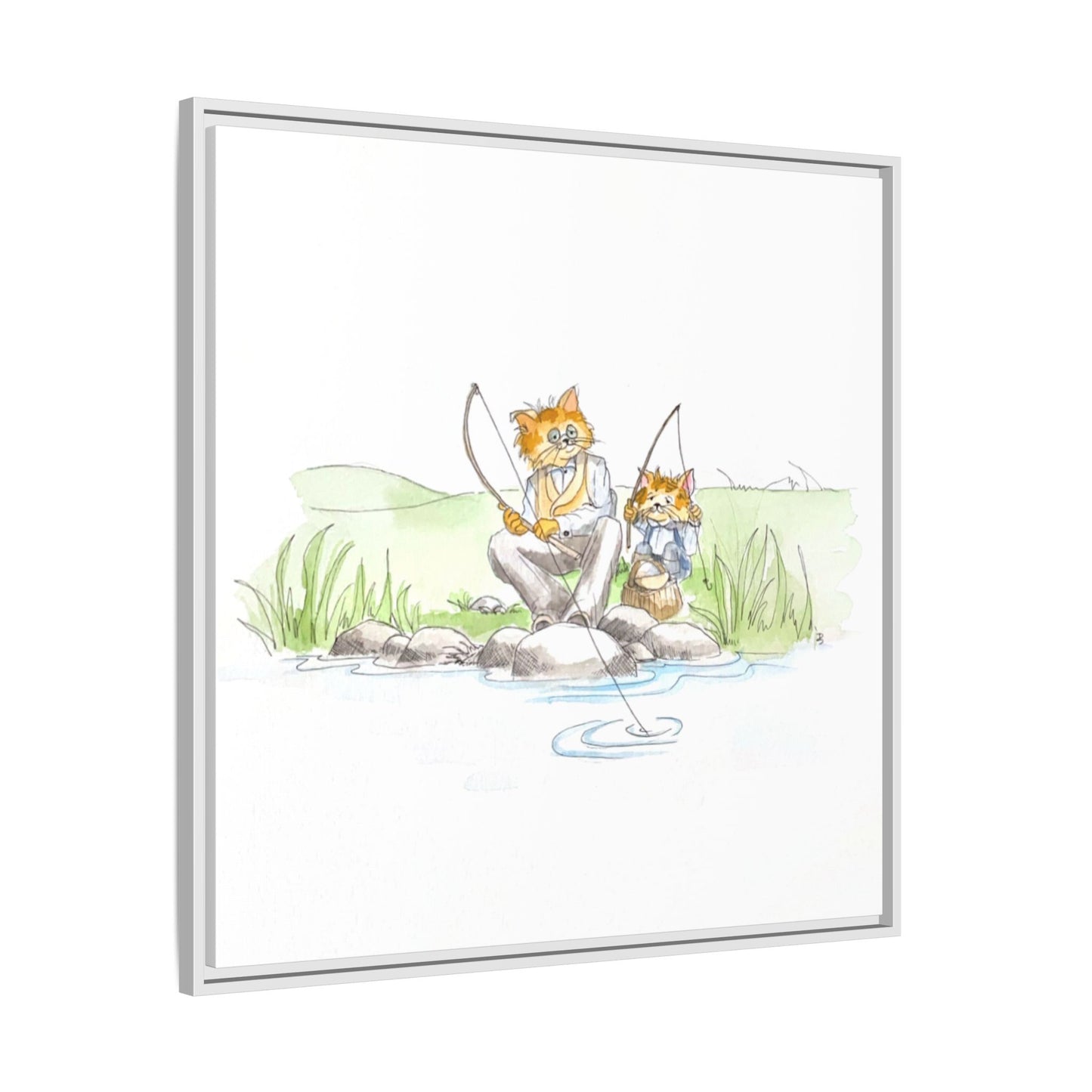 Kitty Fun Matte Canvas Framed
