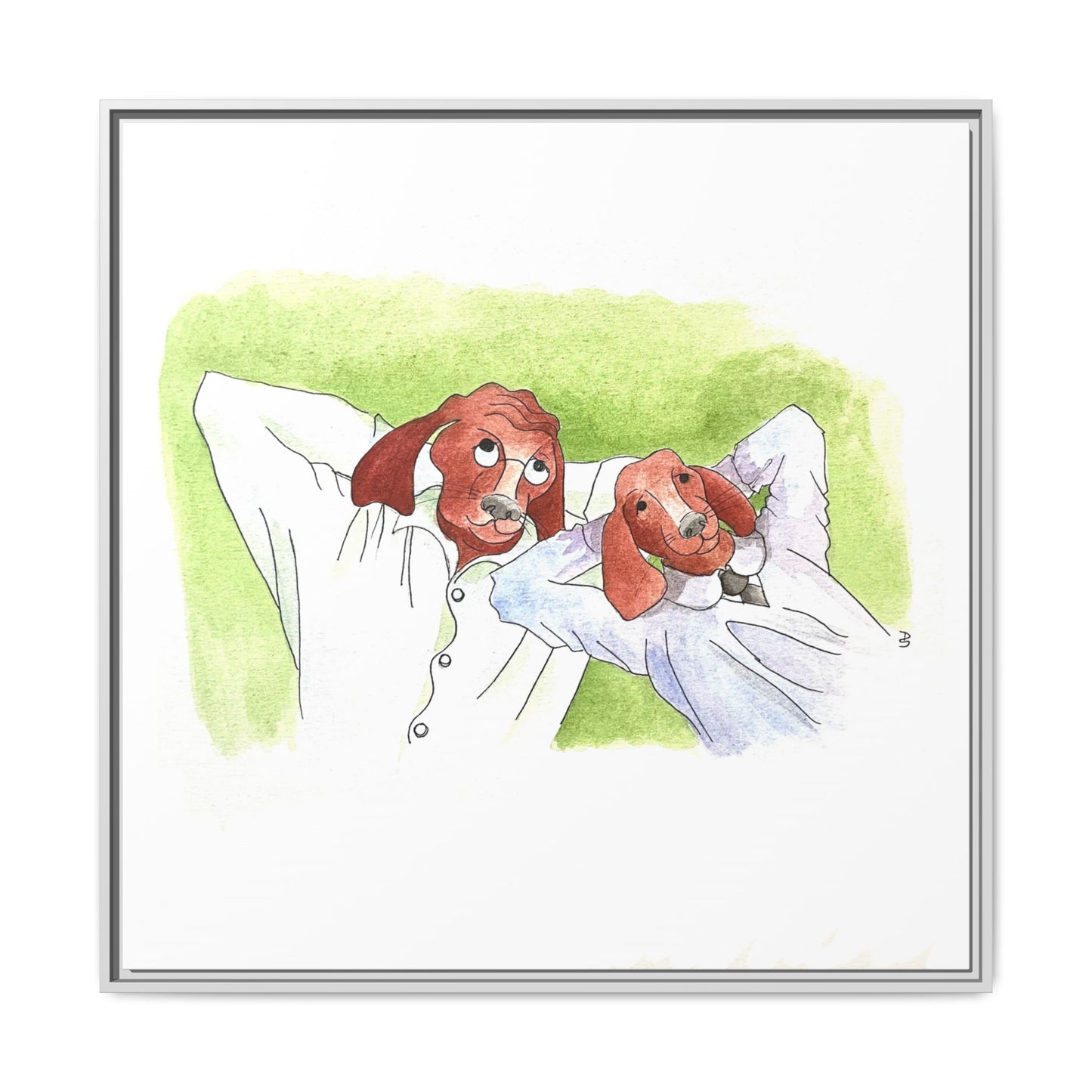 Dogi Fun Matte Canvas Framed