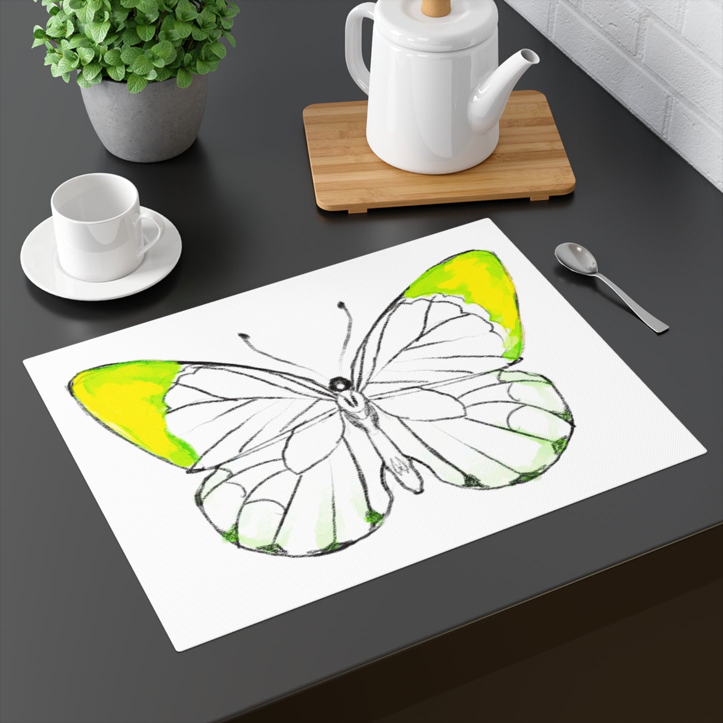 Chroma Lemon/Lime Placemat, 1pc
