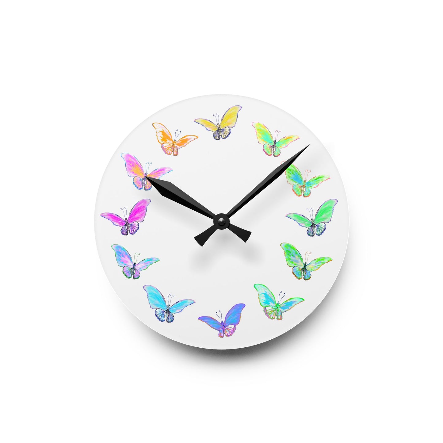 Blossom Glide Acrylic Wall Clock