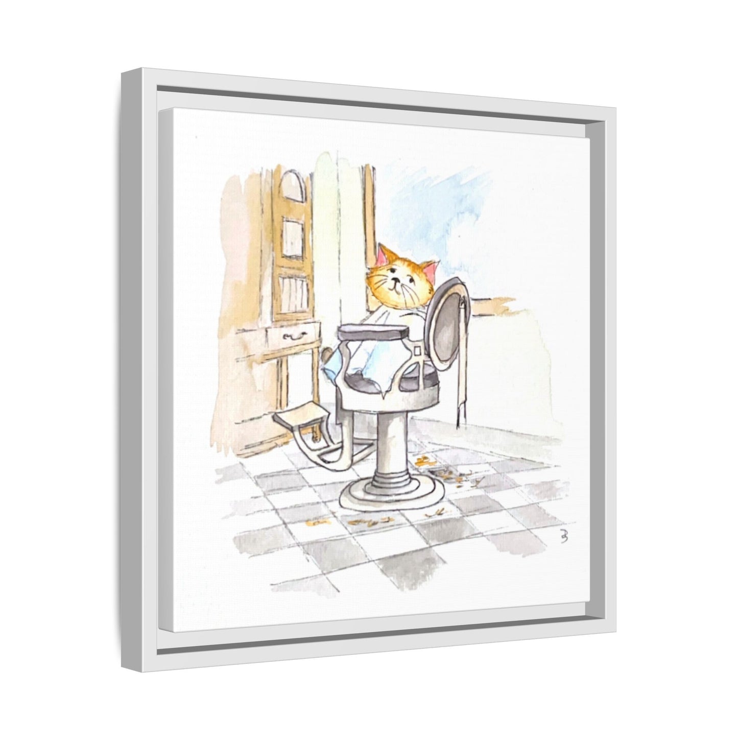 Kitty Fun Matte Canvas Framed