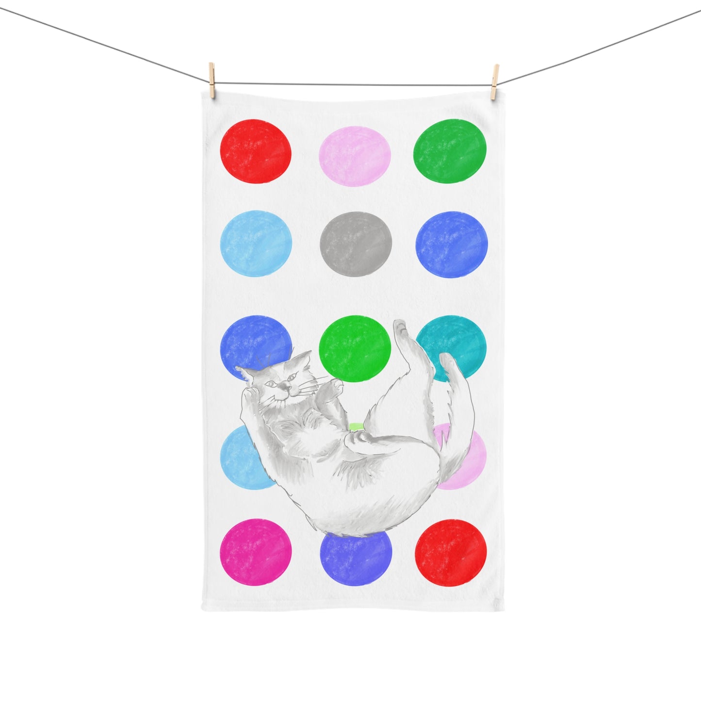 Kitty Fun Hand Towel Multi-Color