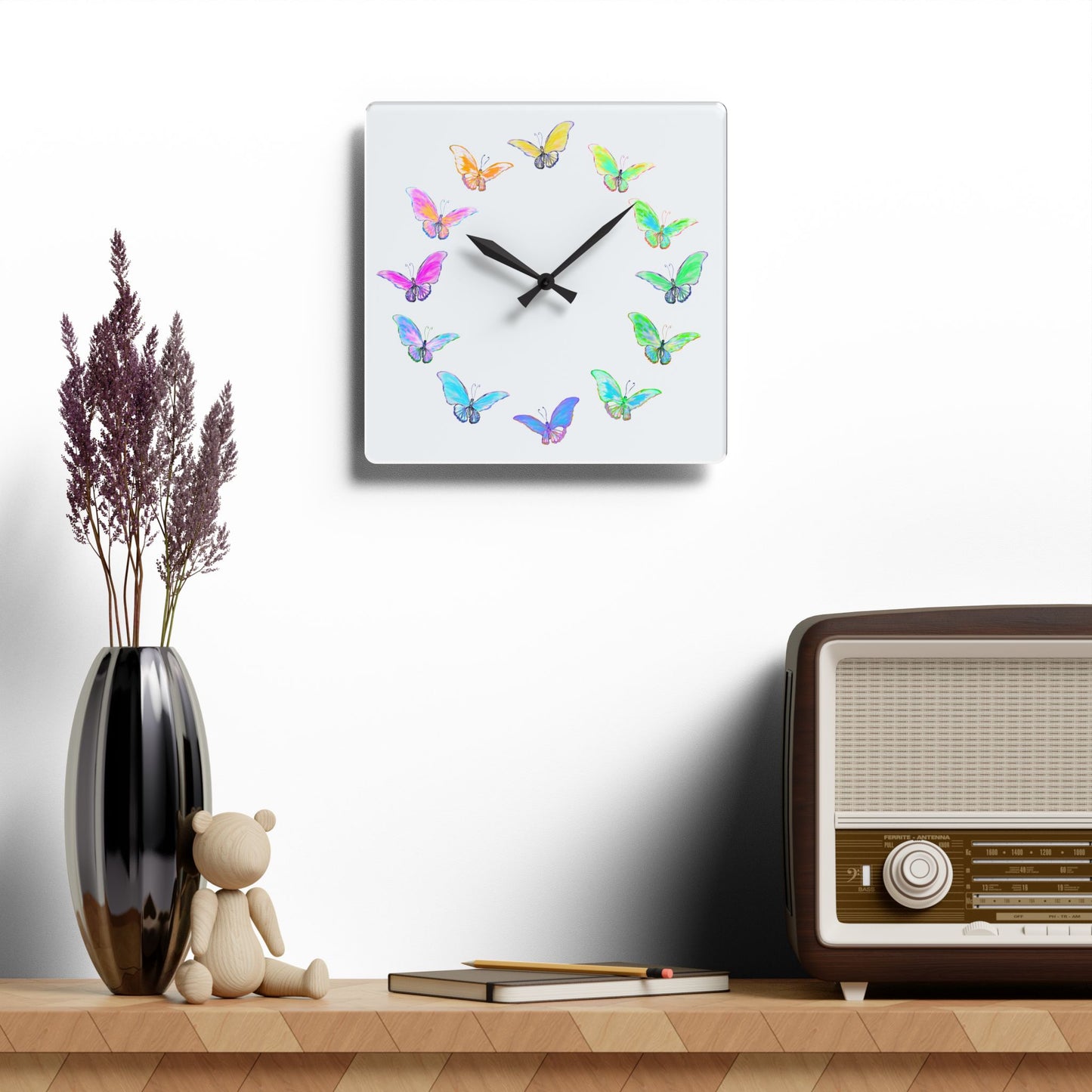 Blossom Glide Acrylic Wall Clock