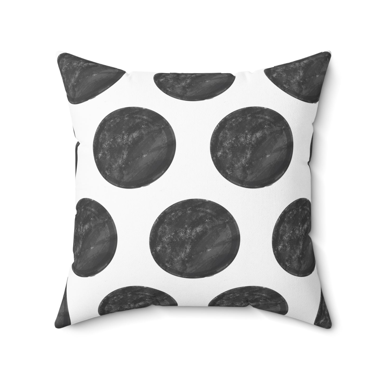 Polka Dot Palette Polyester Square Pillow black